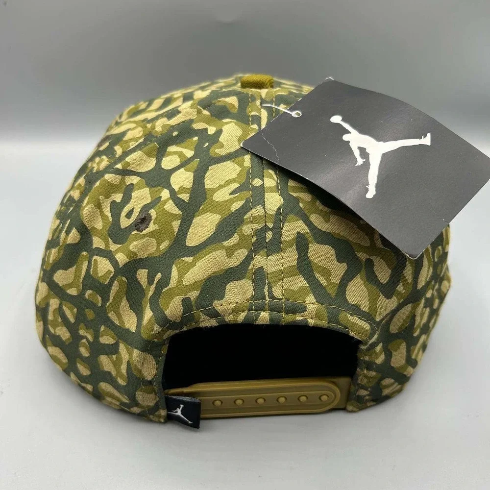 Air Jordan 1985 Hat Men Green Camouflage Jumpman Snap Back Cap New